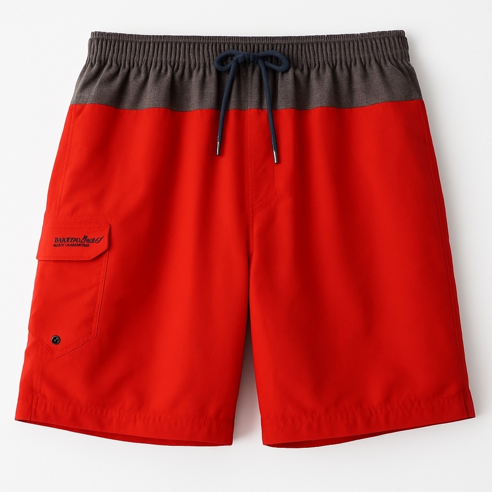 Speedo Red Swim‎ Trunks XL with Pockets & Lining Quick Dry Board Shorts
